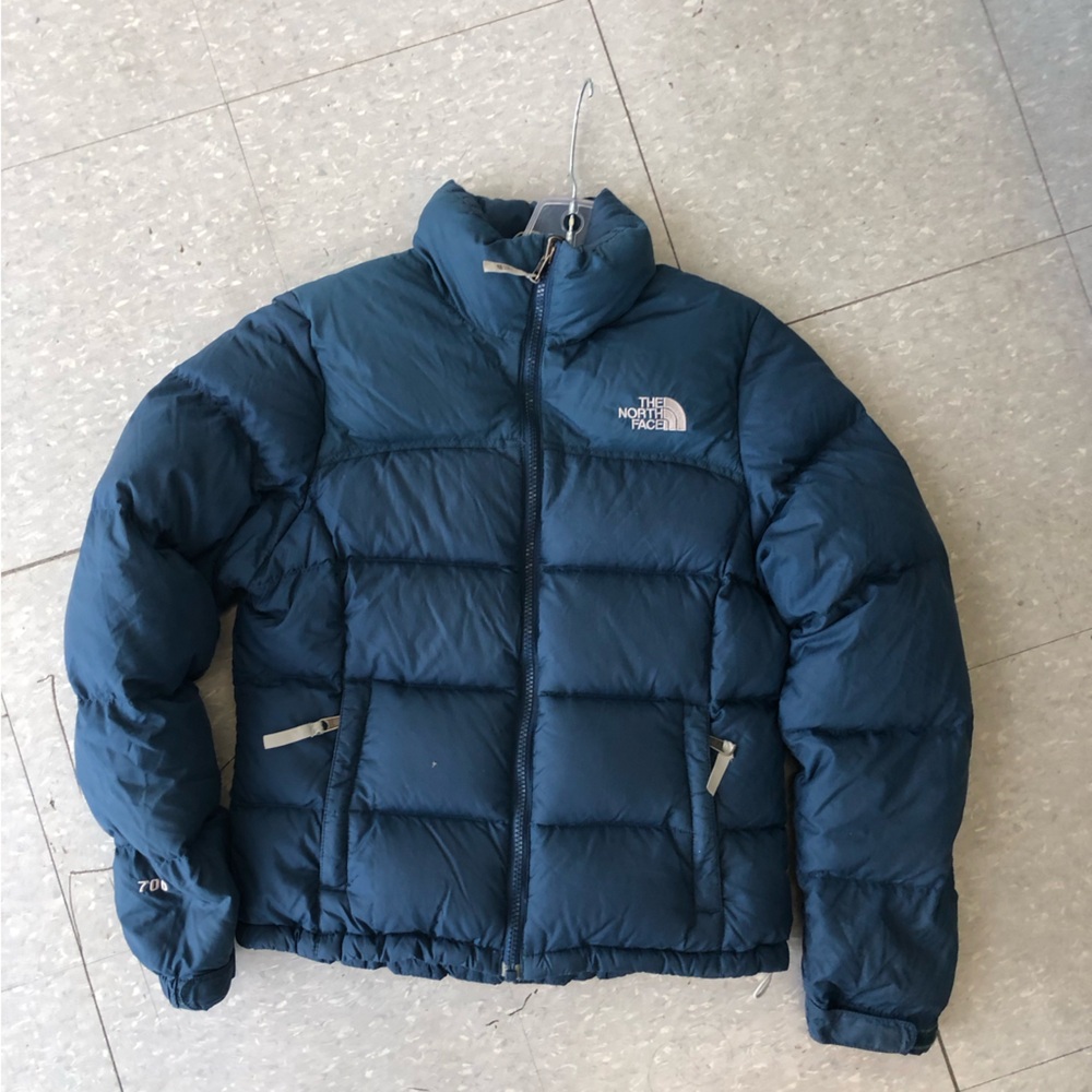 Nuptse 700 north face teal blue Xs small women